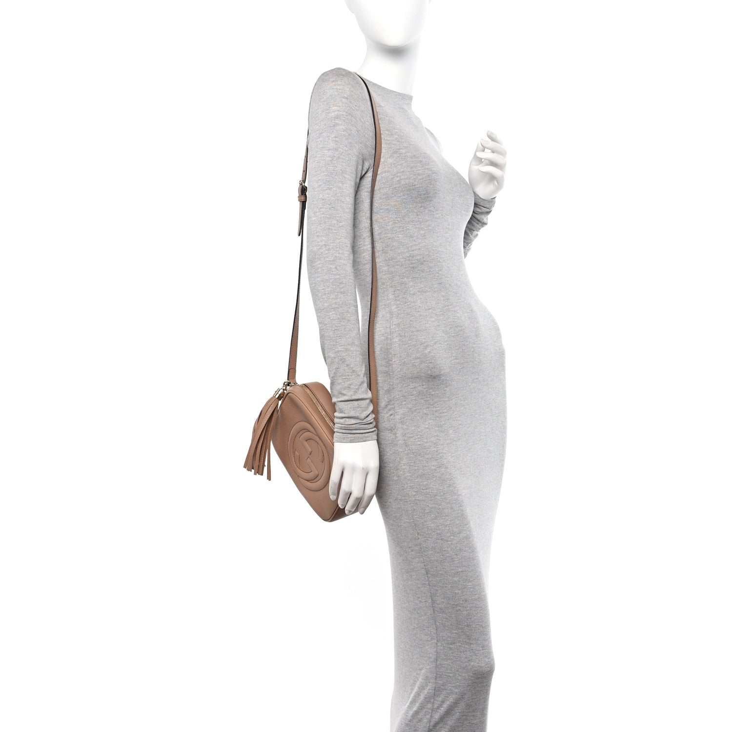 Gucci Pebbled Calfskin Small Soho Disco Bag Camelia 2 of 11