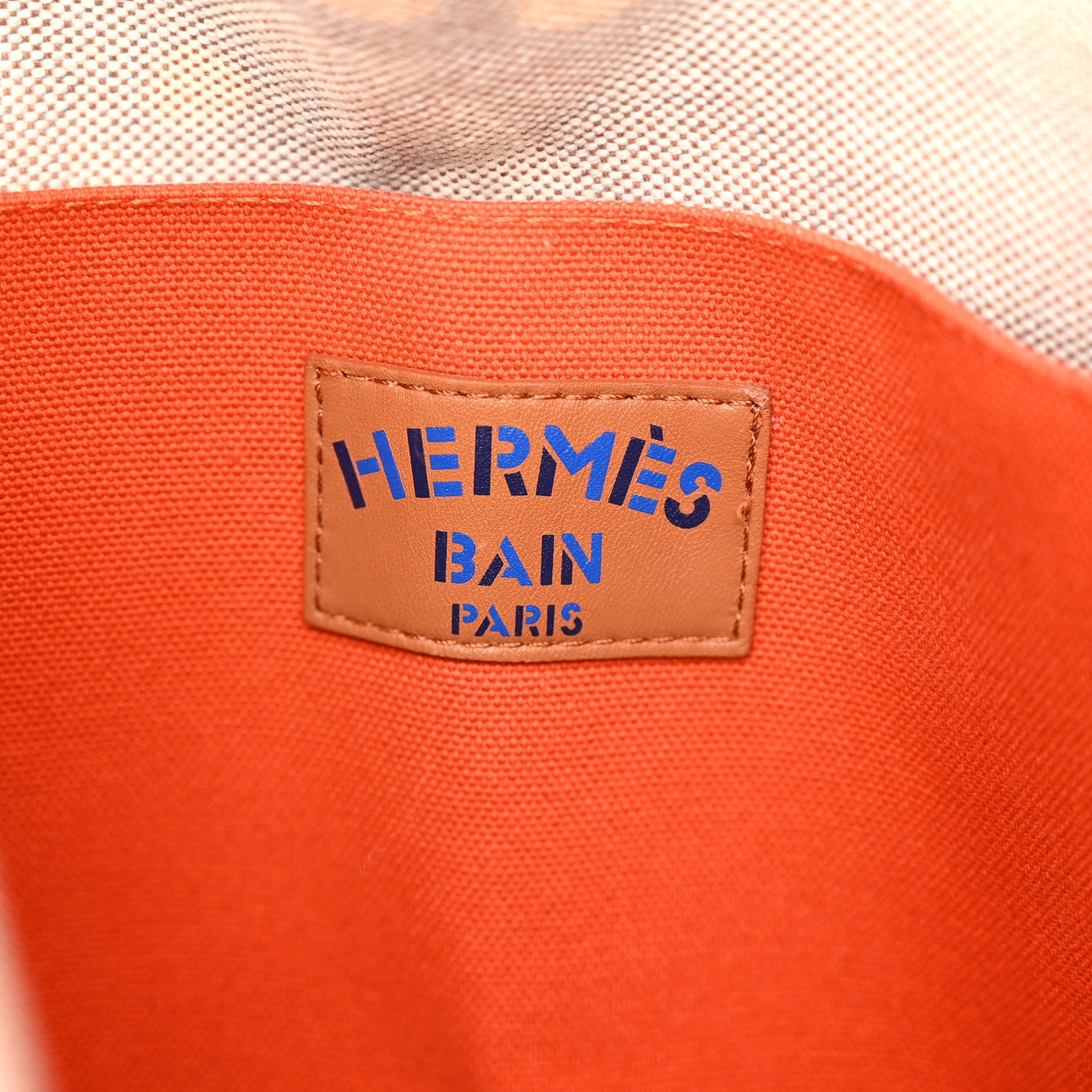 Hermes Canvas Wave Beach Bag 6 of 9