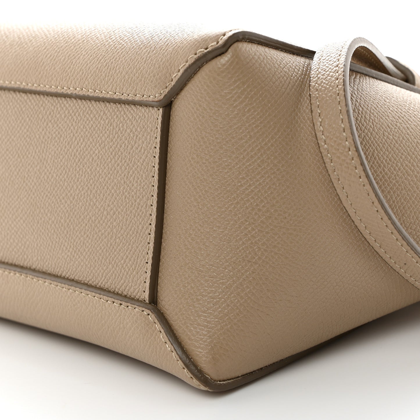 Grained Calfskin Nano Belt Bag Light Taupe