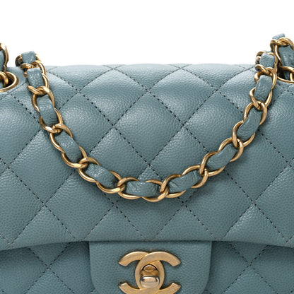 Chanel Caviar Quilted Mini Rectangular Flap Blue 8 of 10