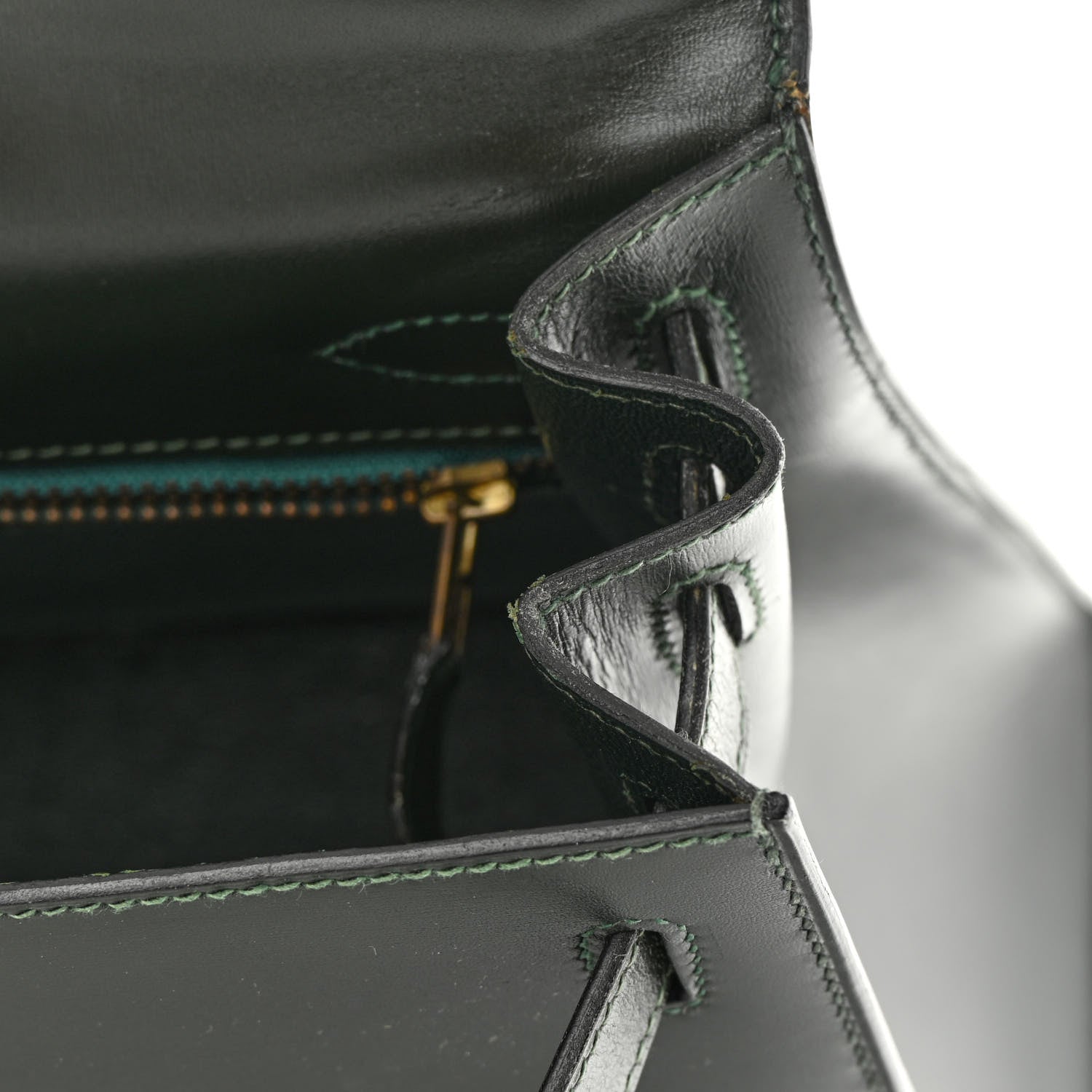 Hermes Box Kelly Sellier 28 Vert Fonce 13 of 25