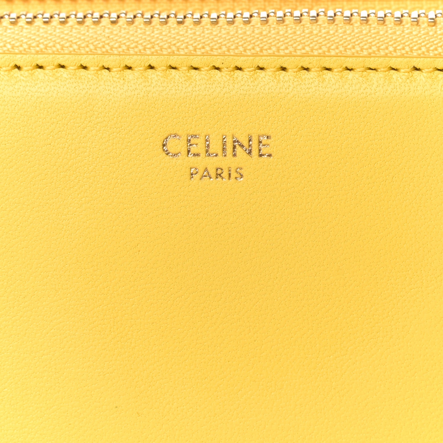 Celine Lambskin Small Trio Crossbody Bag Fluo Yellow 7 of 11