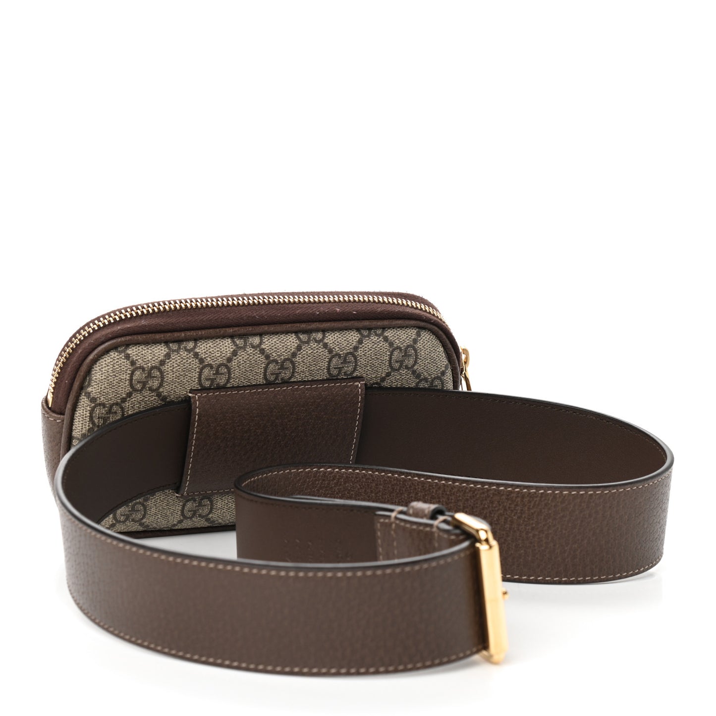 GG Supreme Monogram Ophidia Belted iPhone Case 95 38 Dark Brown