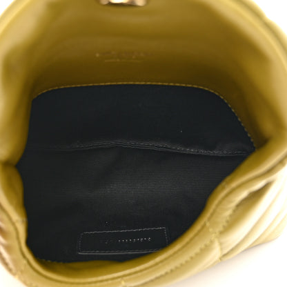 Saint Laurent Lambskin Monogram Loulou Puffer Pouch Clutch Olive 5 of 8