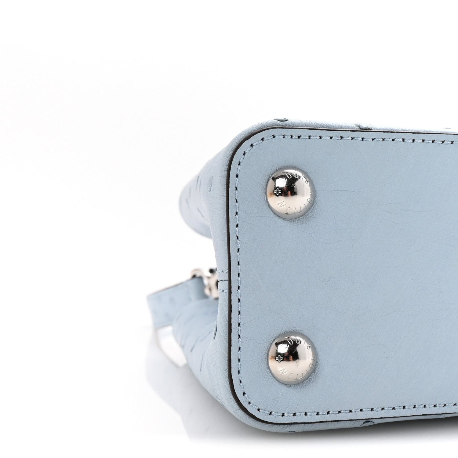 Louis Vuitton Ostrich Flower Chain Capucines BB Light Blue 8 of 9