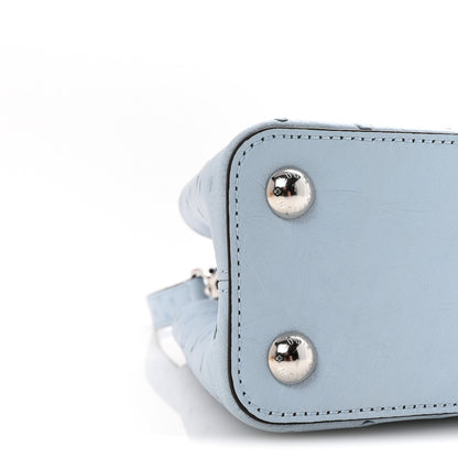 Louis Vuitton Ostrich Flower Chain Capucines BB Light Blue 8 of 9