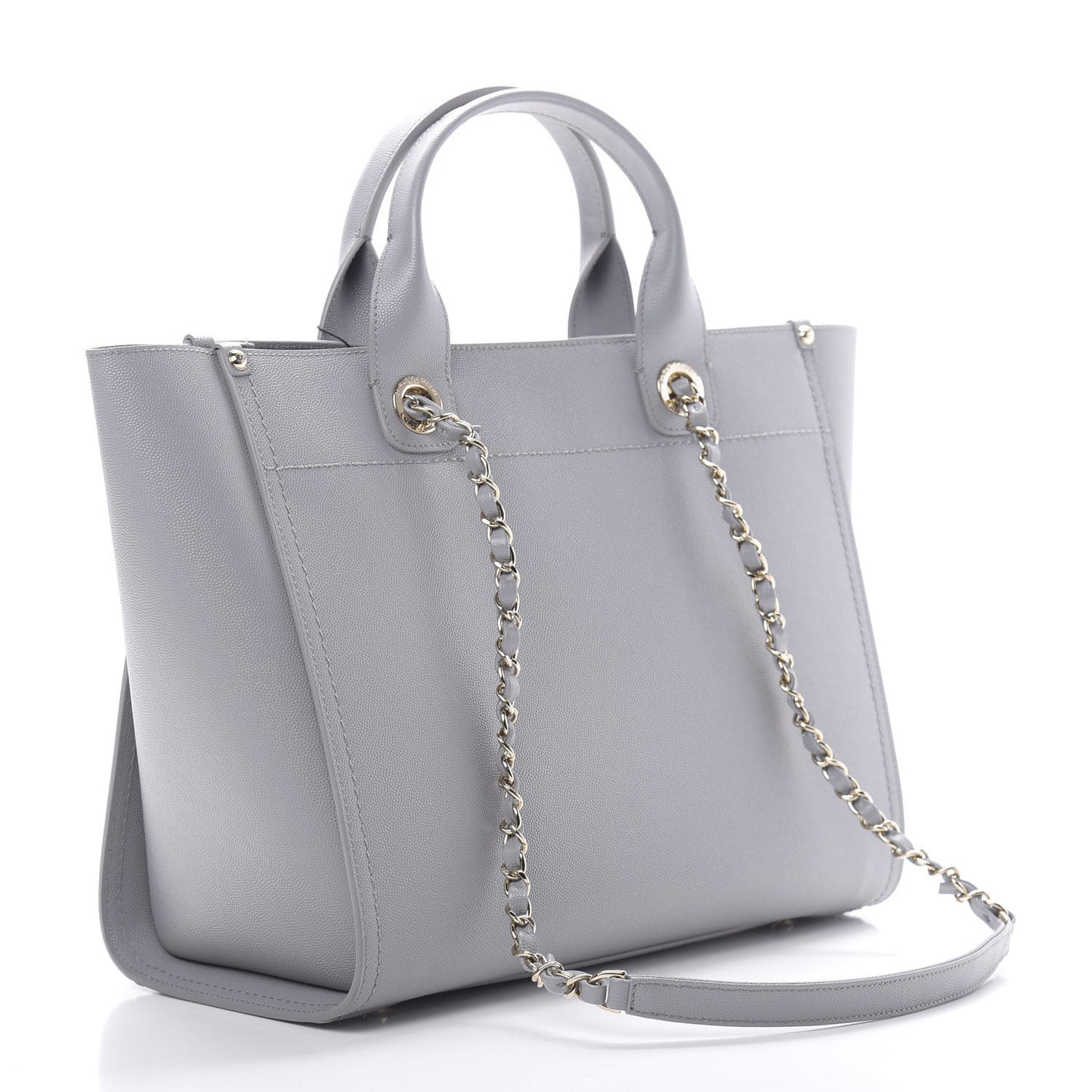 Caviar Studded Small Deauville Tote Grey
