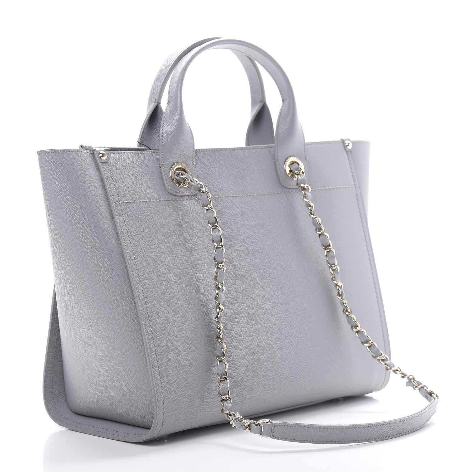 Chanel Caviar Studded Small Deauville Tote Grey 4 of 12