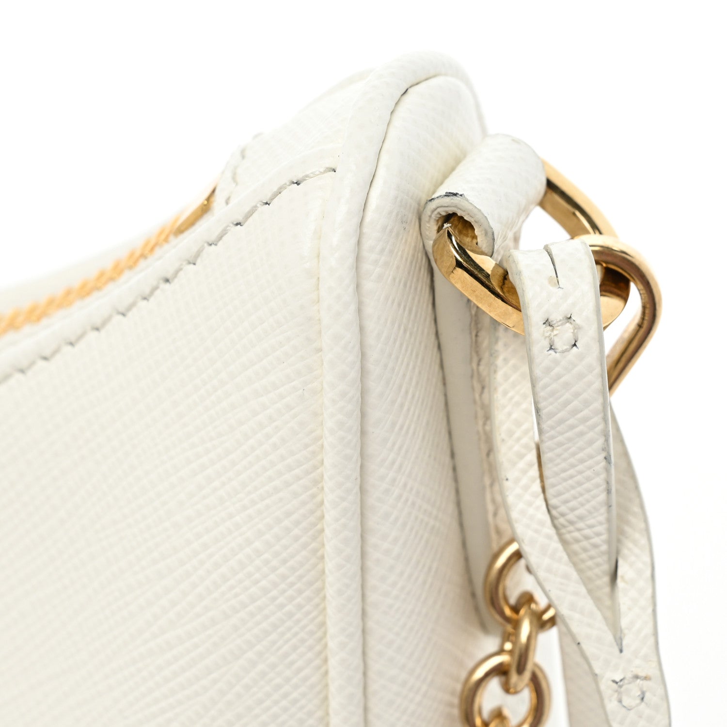 Prada Saffiano Re-Edition 2005 Shoulder Bag White 9 of 10