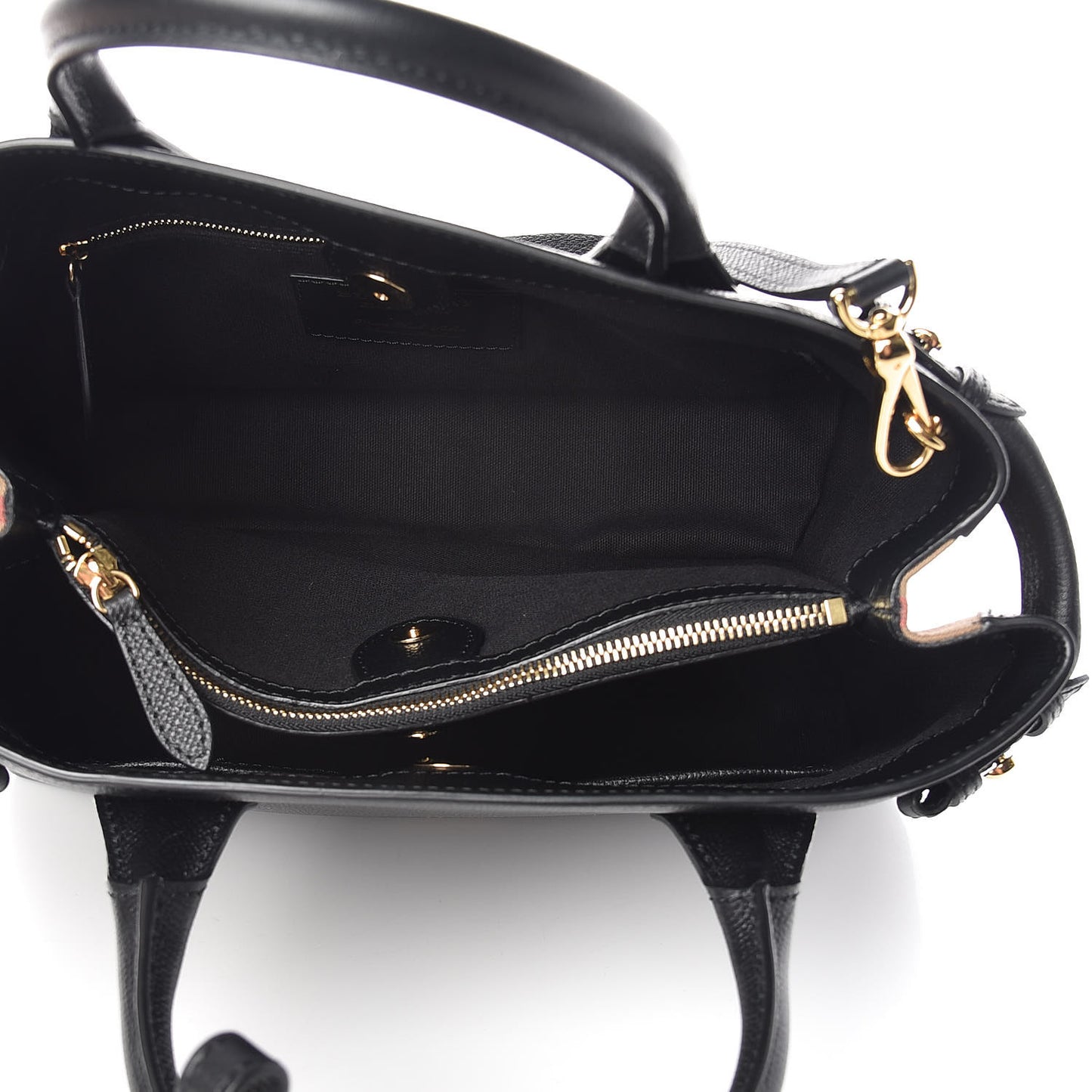Derby Calfskin Vintage Check Medium Banner Tote Black