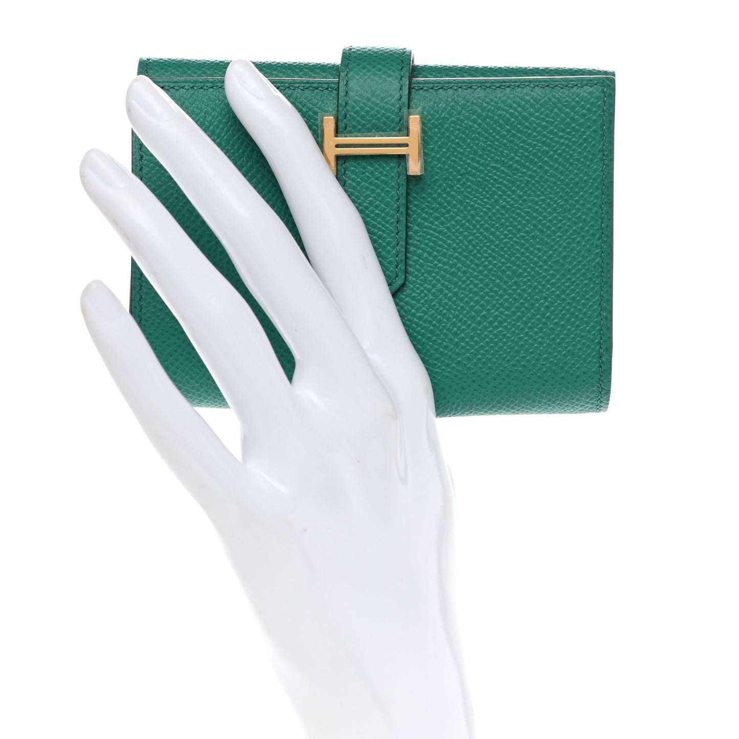 Epsom Tri-Fold Compact Bearn Wallet Vert Jade