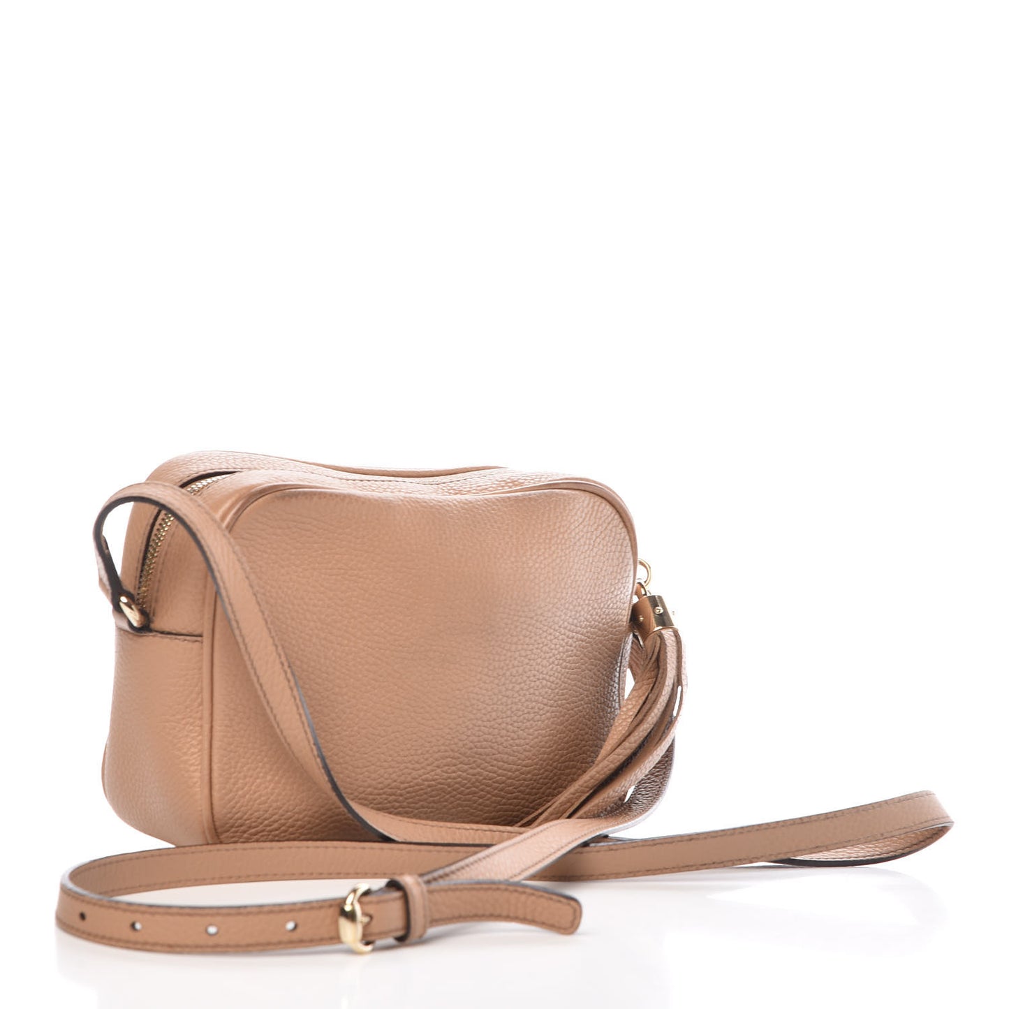 Pebbled Calfskin Small Soho Disco Bag Camelia