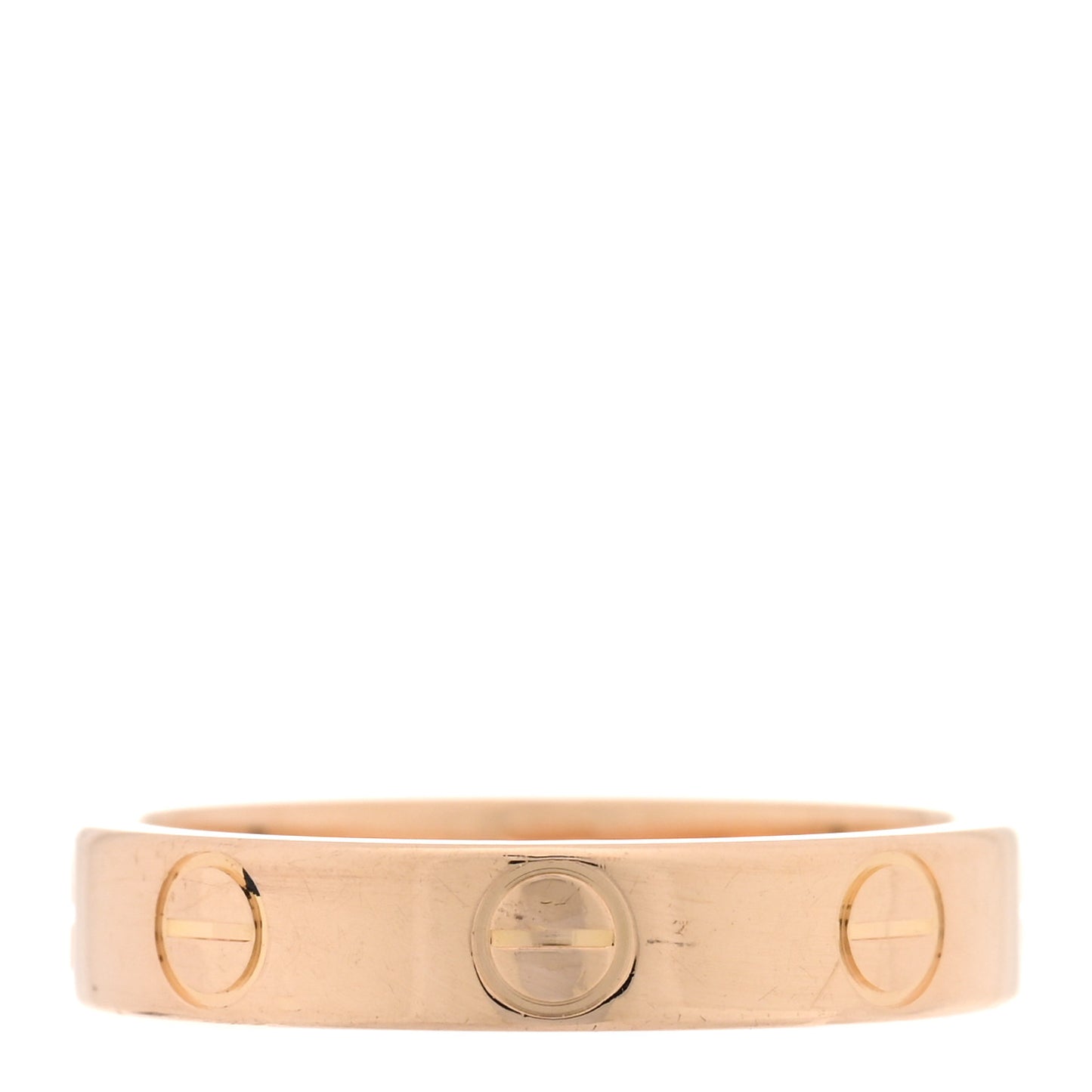18K Pink Gold 3.5mm LOVE Wedding Band Ring 48 4.5
