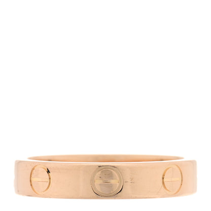 Cartier 18K Pink Gold 3.5mm LOVE Wedding Band Ring 48 4.5 3 of 5