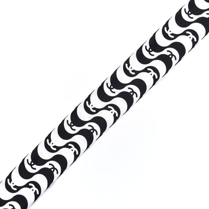 Chanel Silk CC Slim Bandeau Scarf Black White 4 of 4