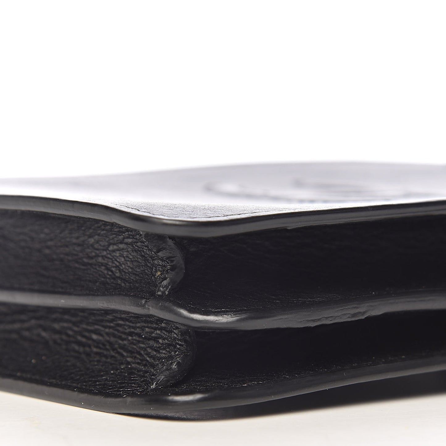 Calfskin CC Phone Holder Crossbody Black