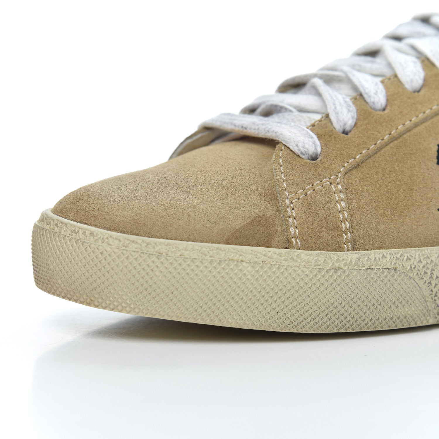 Saint Laurent Distressed Suede Womens Court Classic Sneakers 38 Desert 19 of 22
