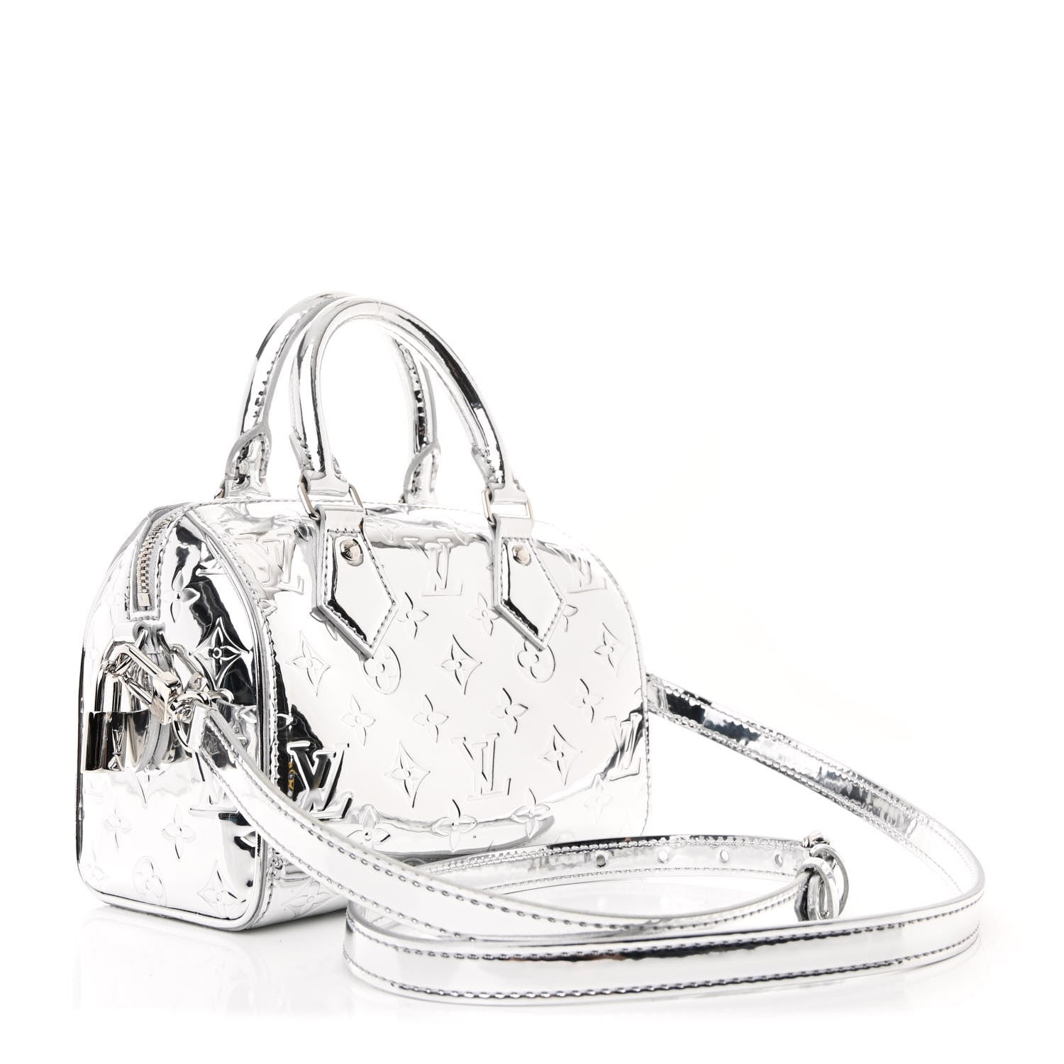 Louis Vuitton Monogram Miroir Speedy Bandouliere 20 Silver 3 of 9