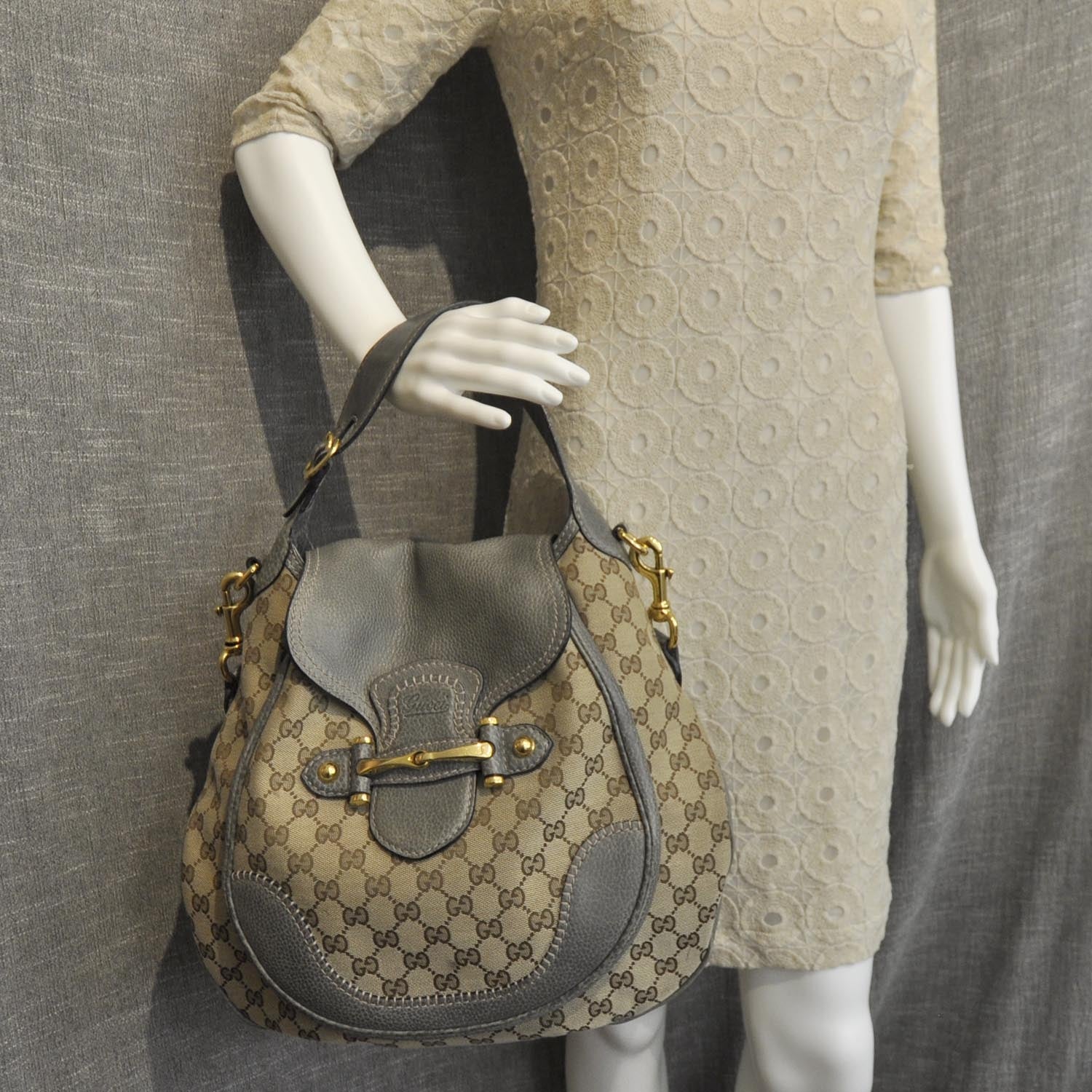 Gucci Monogram New Pelham Large Shoulder Bag 2 of 9