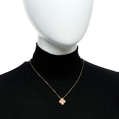 Van Cleef & Arpels 18K Yellow Gold Tiger Eye Vintage Alhambra Pendant Necklace 2 of 6