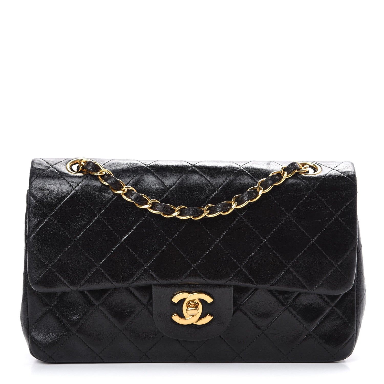 Chanel Lambskin Quilted Small Double Flap Black 1 of 21