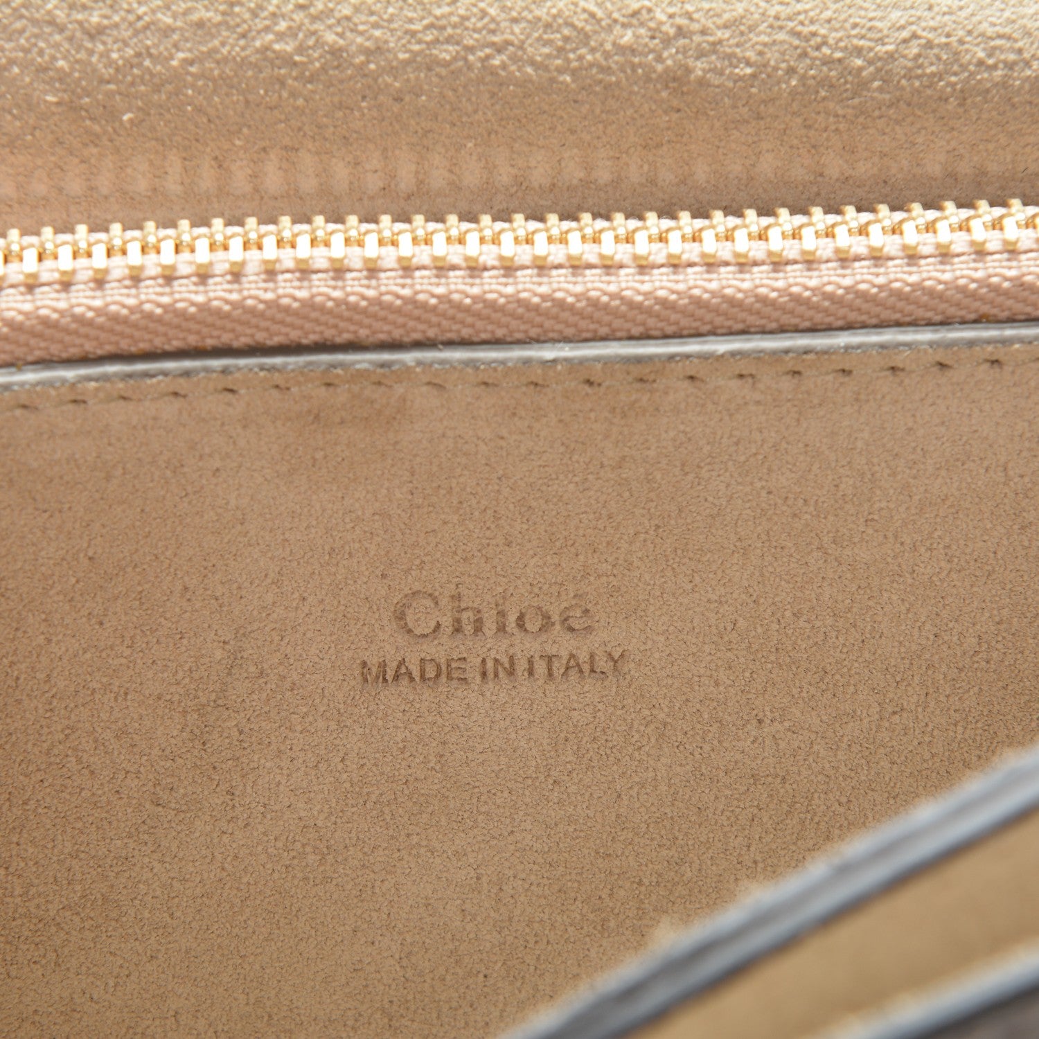 Chloe Calfskin Suede Medium Faye Shoulder Bag Motty Grey 6 of 6