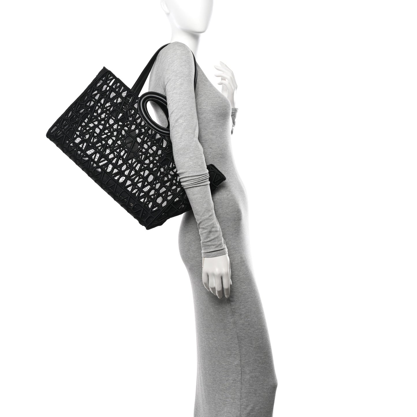 Toile Mesh Iconographe Goatskin Le Troisieme Shopping Bag Black