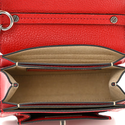 Givenchy Goatskin Mini GV3 Shoulder Bag Bright Red 4 of 8