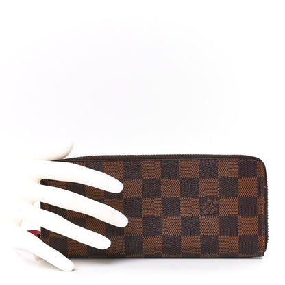 Louis Vuitton Damier Ebene Clemence Wallet Cherry 2 of 12