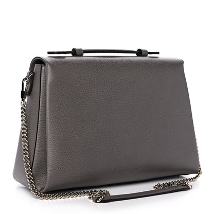 Gucci Dollar Calfskin Medium Interlocking G Top Handle Shoulder Bag Loess 3 of 11