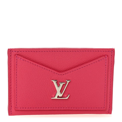 Louis Vuitton Calfskin Lockme Card Holder Hot Pink 1 of 7