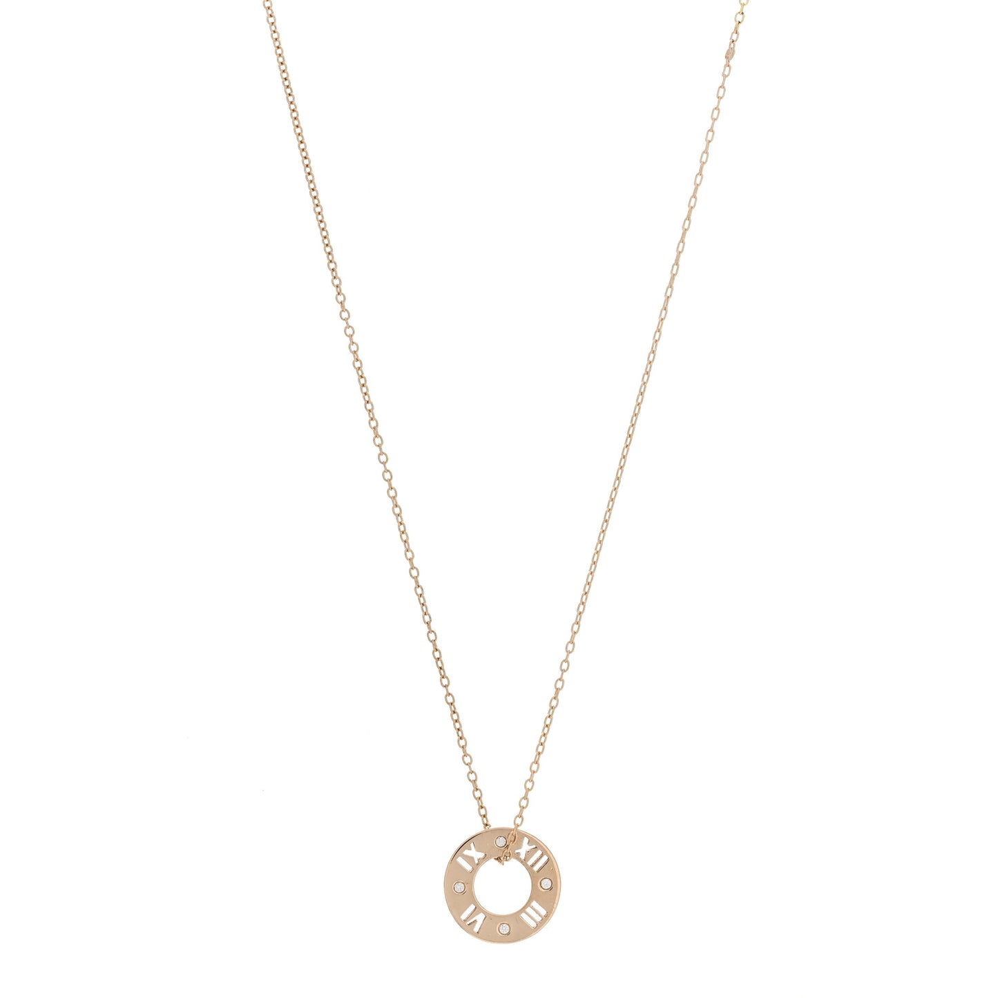 18K Rose Gold Diamond Atlas Pierced Pendant Necklace