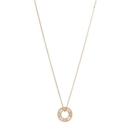Tiffany 18K Rose Gold Diamond Atlas Pierced Pendant Necklace 2 of 11