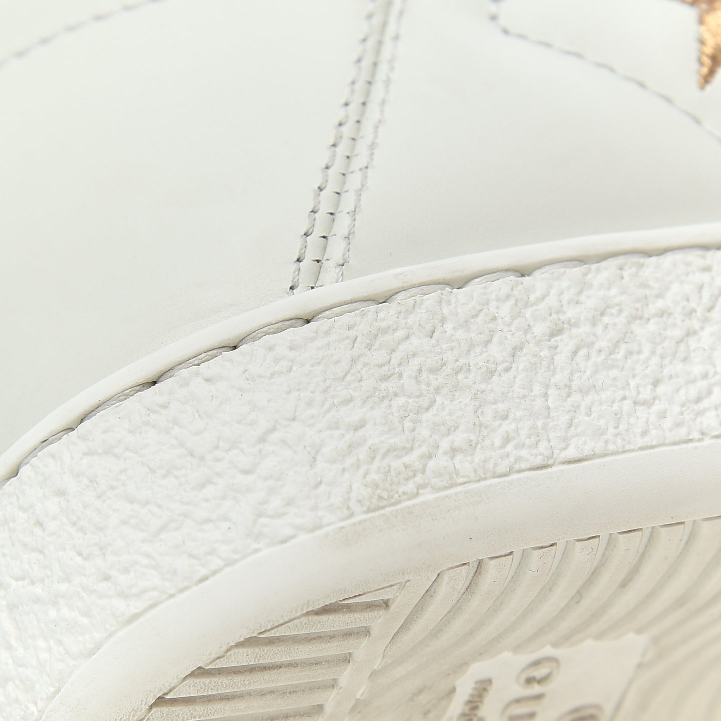 Calfskin Bee Star Embroidered Sylvie Web Ace Sneakers 35 White