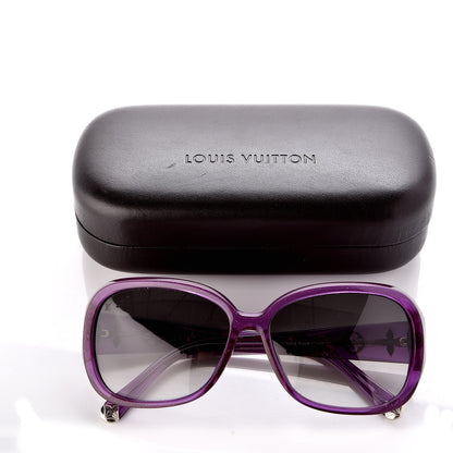 Louis Vuitton Obsession GM Z0642E Sunglasses Violet Glitter 7 of 7