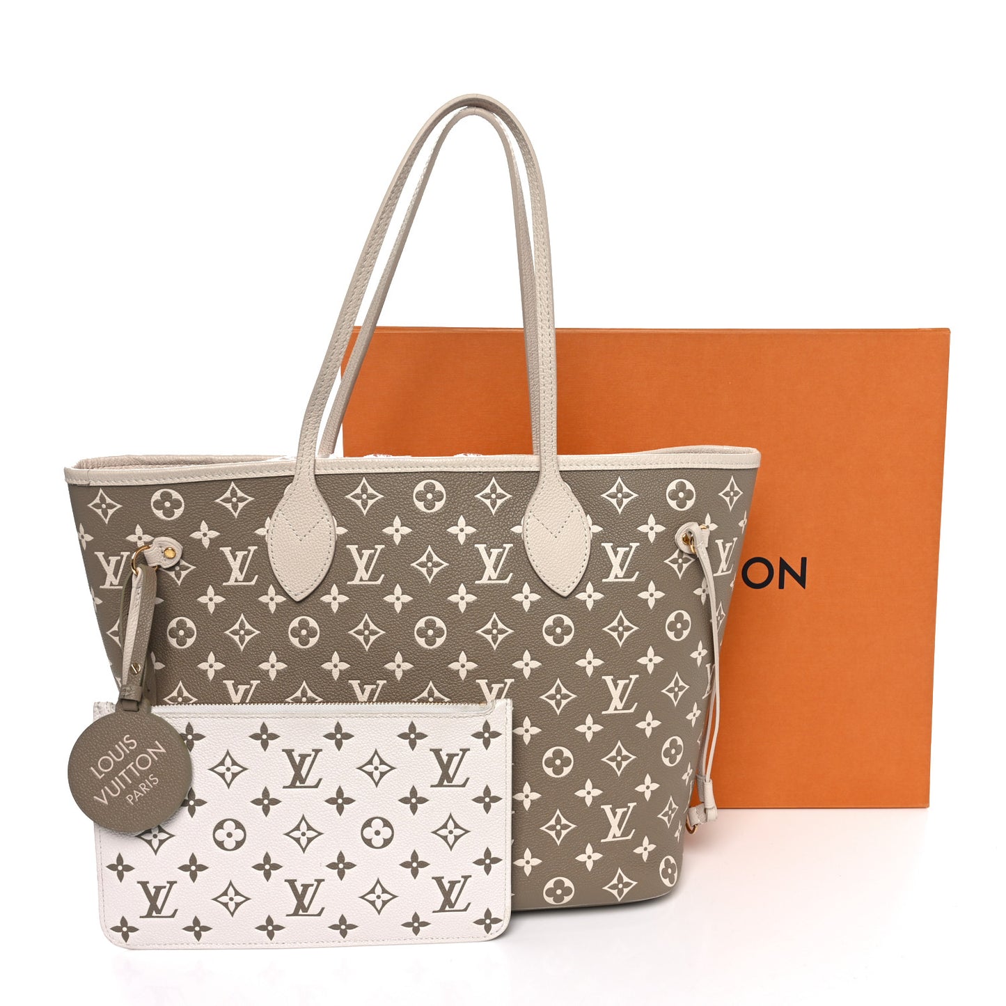 Empreinte Monogram Spring In The City Neverfull MM Kaki Beige Cream