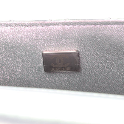 Chanel Iridescent Calfskin Quilted Mini Square Flap Light Purple 7 of 11