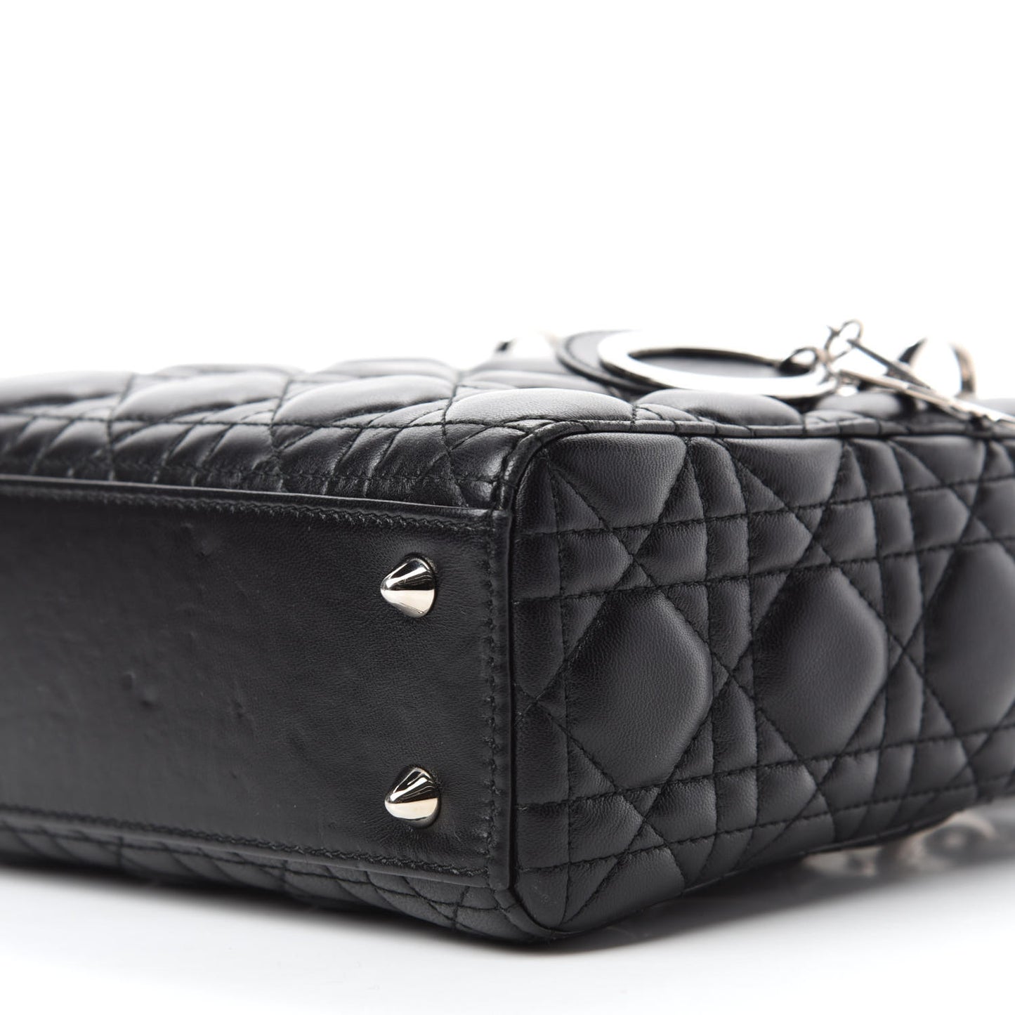 Lambskin Cannage Small Lucky Badges My Lady Dior Black