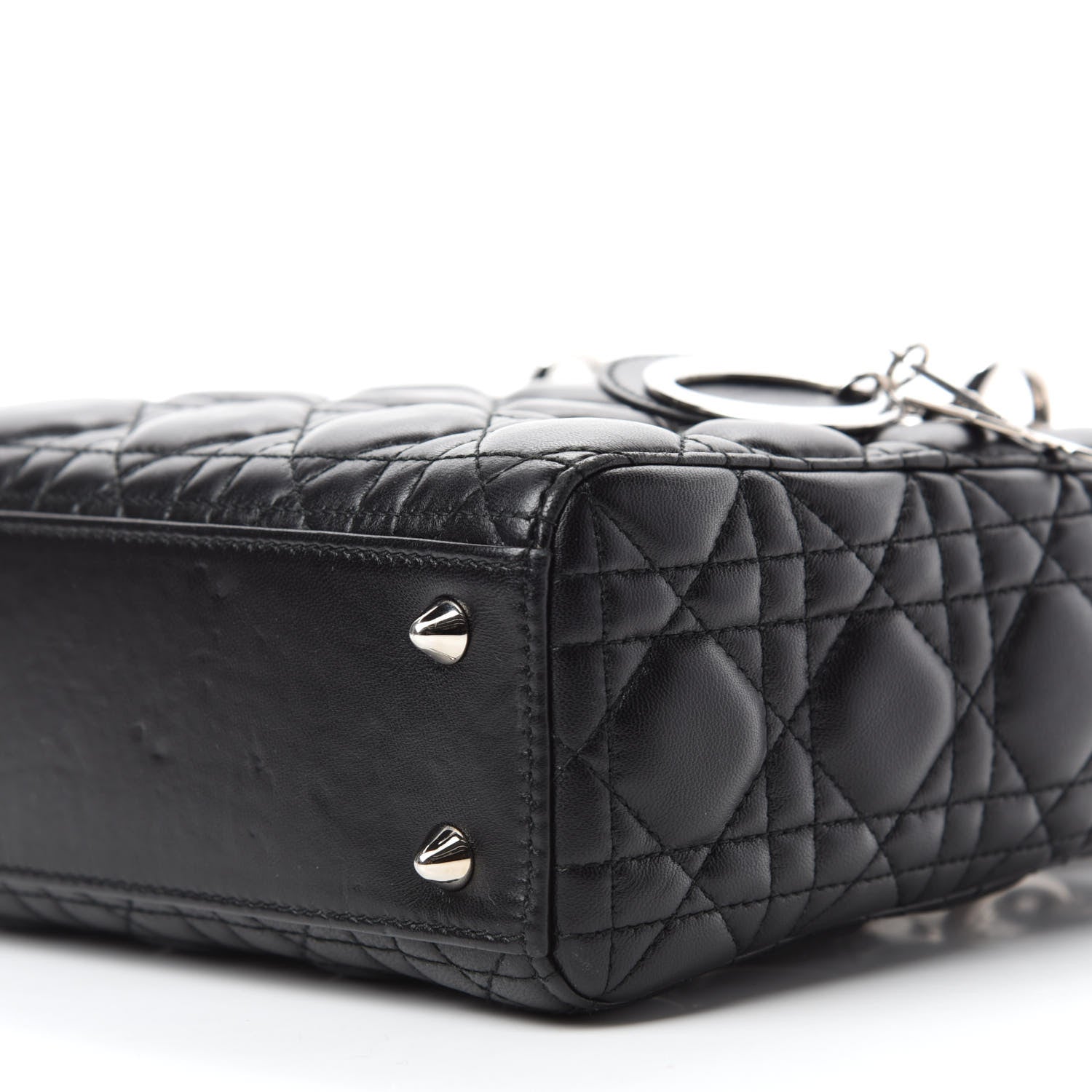 Christian Dior Lambskin Cannage Small Lucky Badges My Lady Dior Black 7 of 11