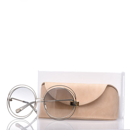 Chloe Oversize Round Carlina Oversized Round Sunglasses CE114S Grey Metallic 7 of 7