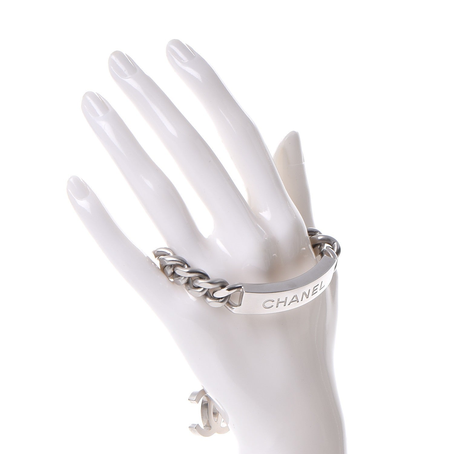 Chanel Chain ID CC Bracelet Silver 2 of 9