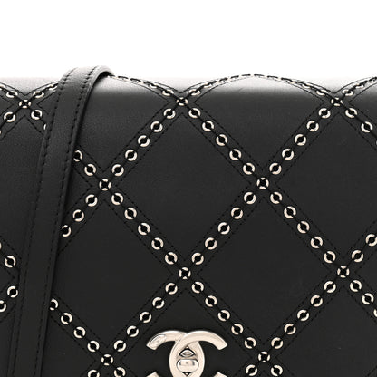 Chanel Calfskin Coco Eyelets Small Flap Bag Black 8 of 11