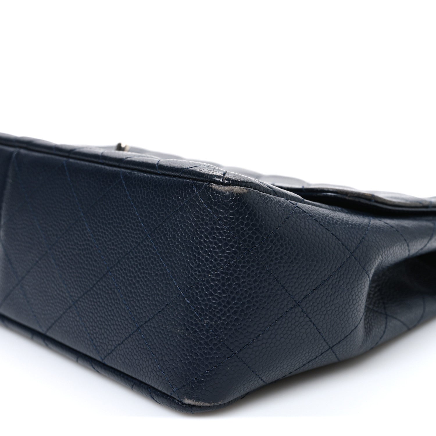 Chanel Caviar Quilted Jumbo Single Flap Navy 10 of 12