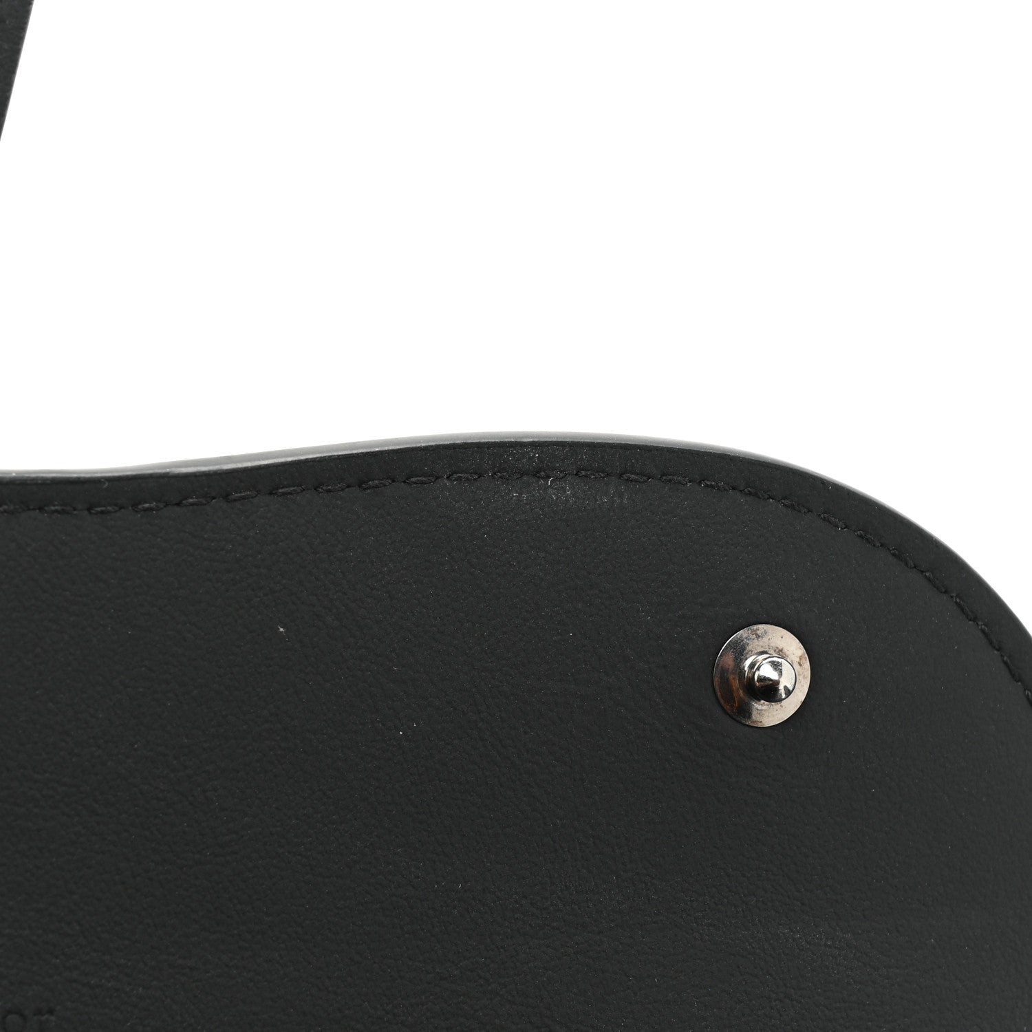 Christian Dior Ultra Matte Calfskin Saddle Chain Wallet Pouch Black 12 of 13