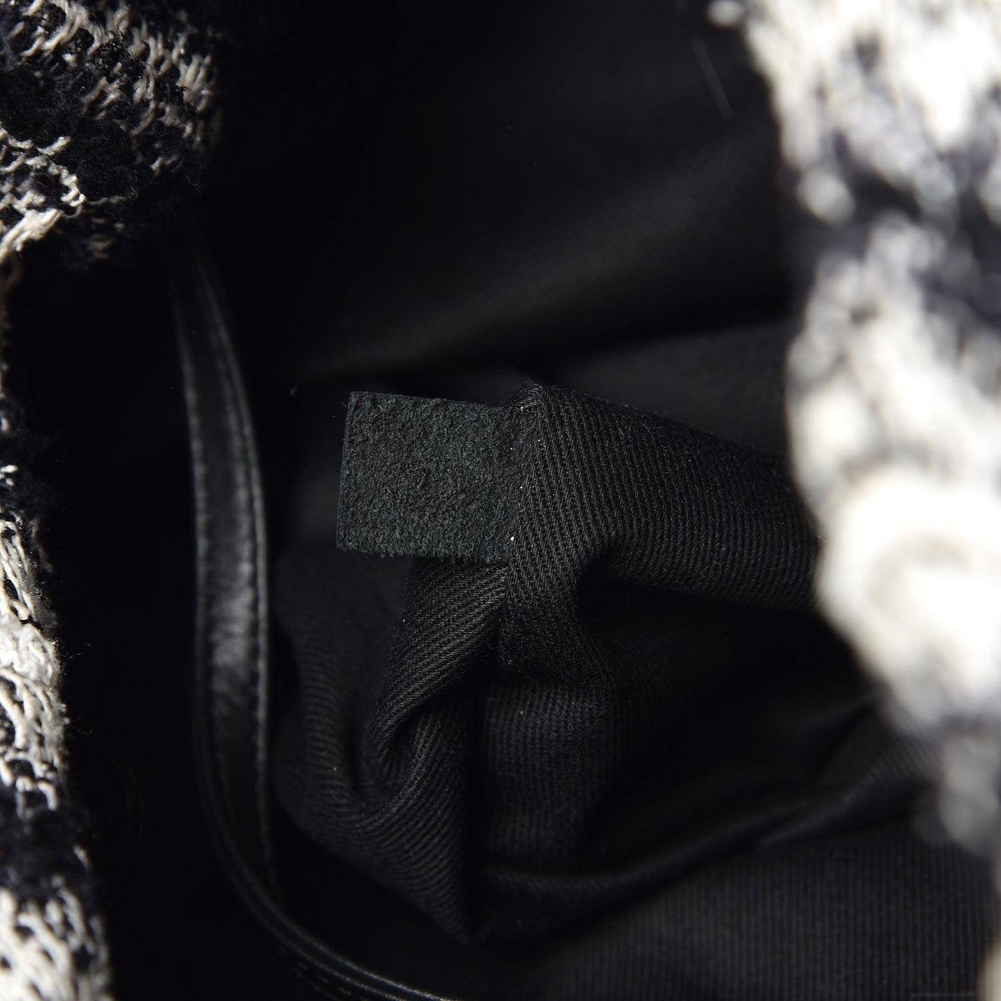 Aged Calfskin Tweed Inuit Fantasy Fur Tote Black