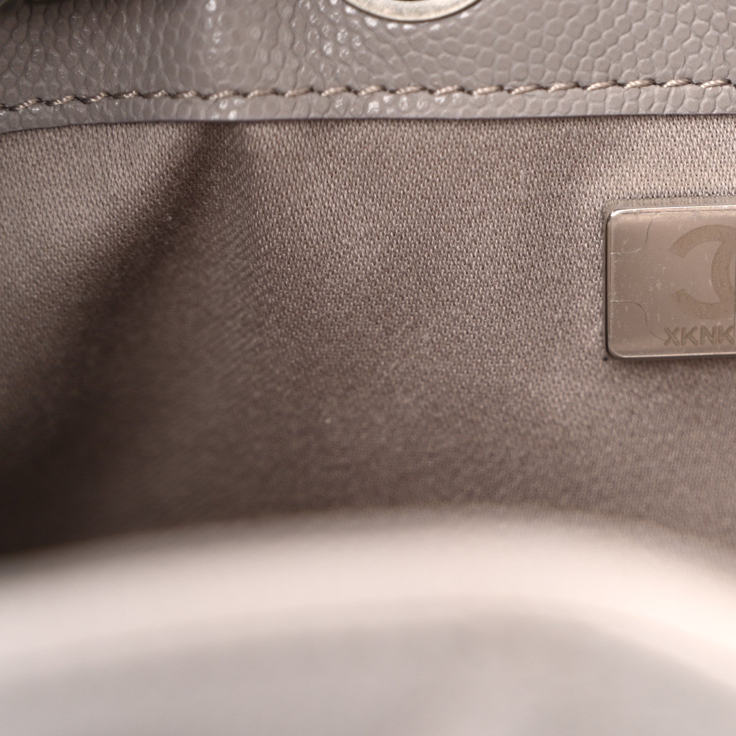 Chanel Caviar Quilted Mini Chanel 25 Handbag Dark Grey 7 of 10