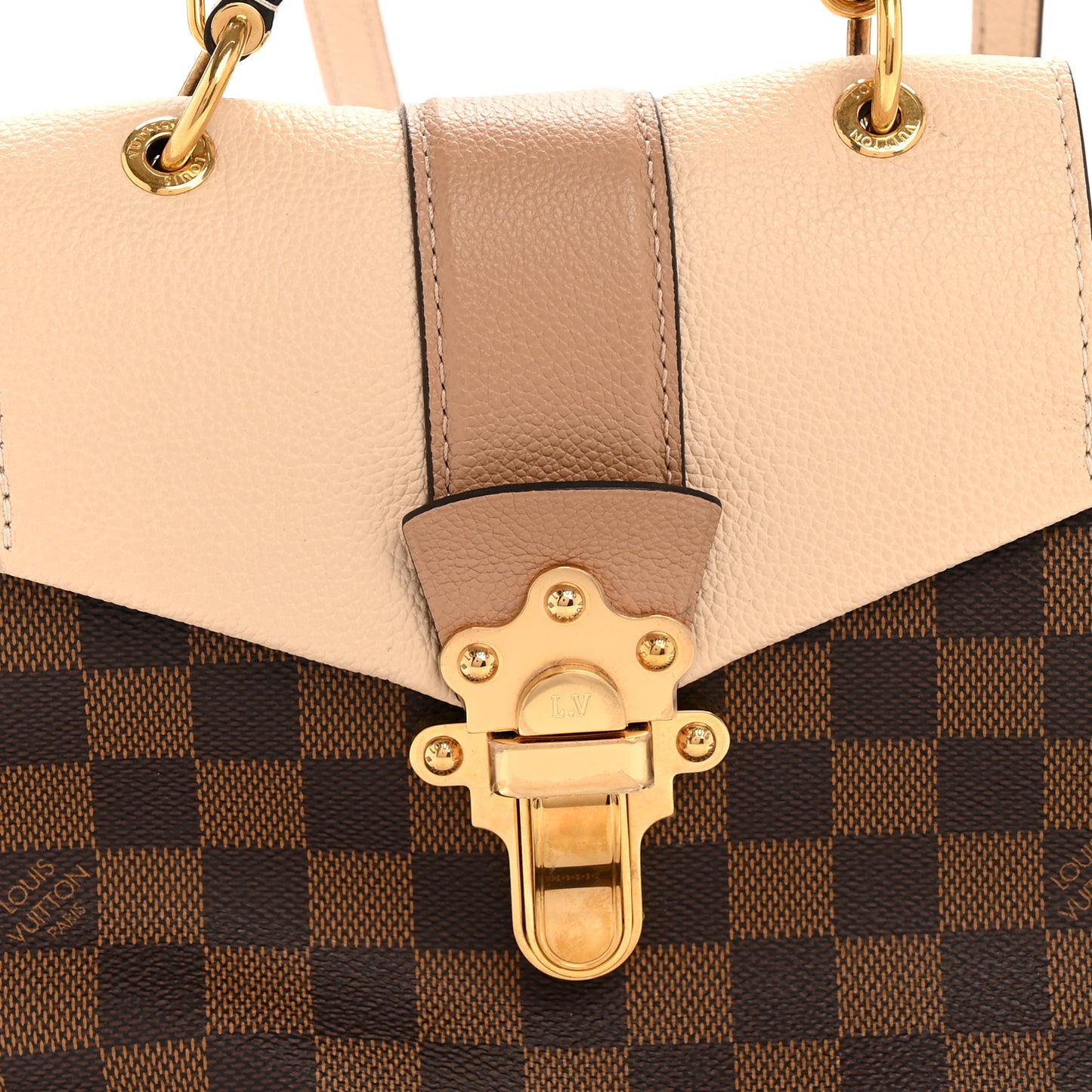 Damier Ebene Clapton Backpack Creme