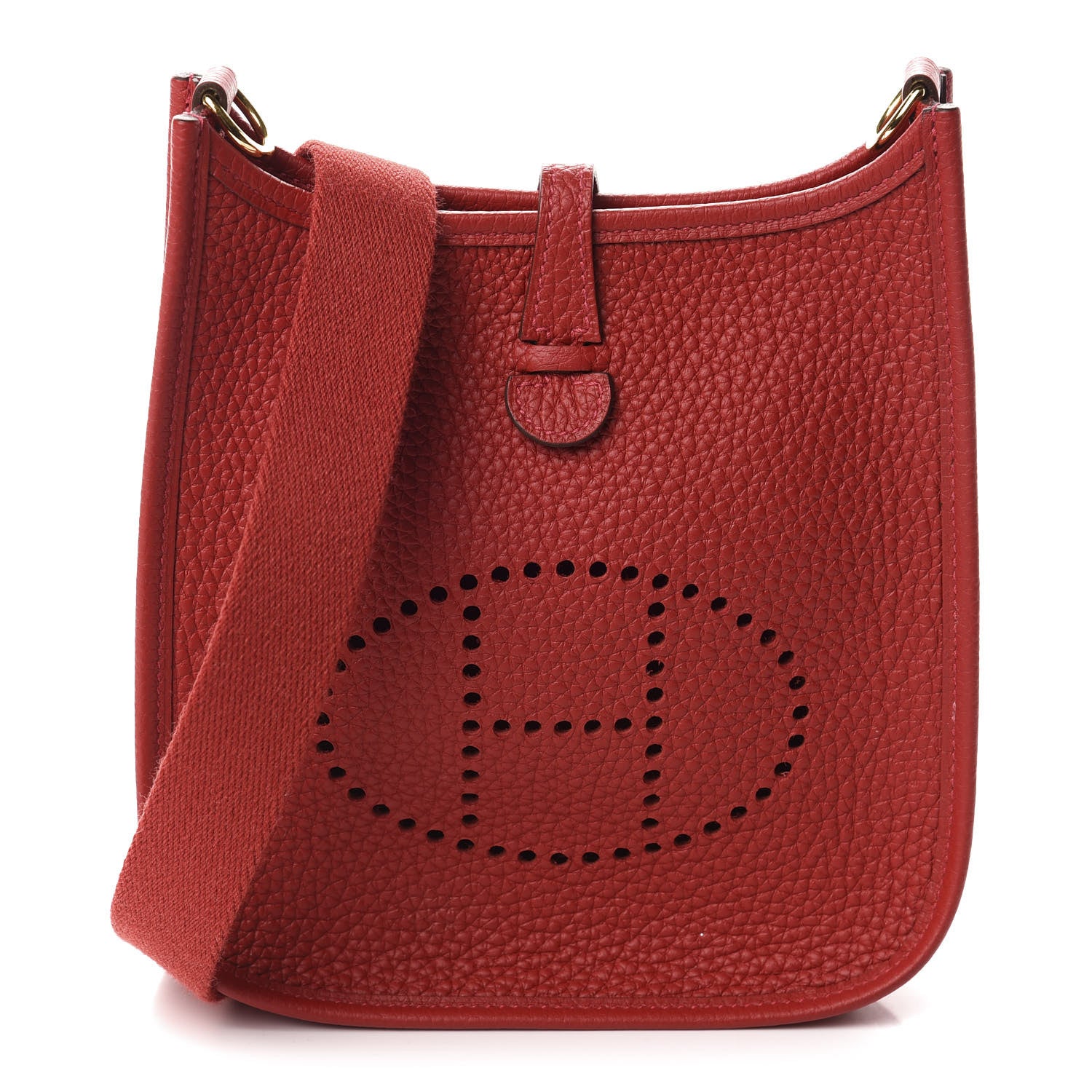 Hermes Taurillon Clemence Evelyne TPM Rouge Casaque 1 of 11