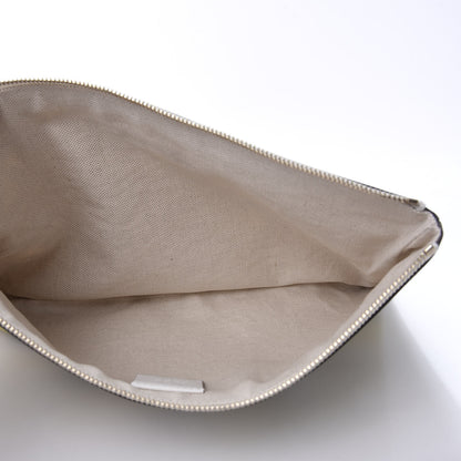 Gucci Canvas Umbrella Zip Top Pouch Yellow White 5 of 7