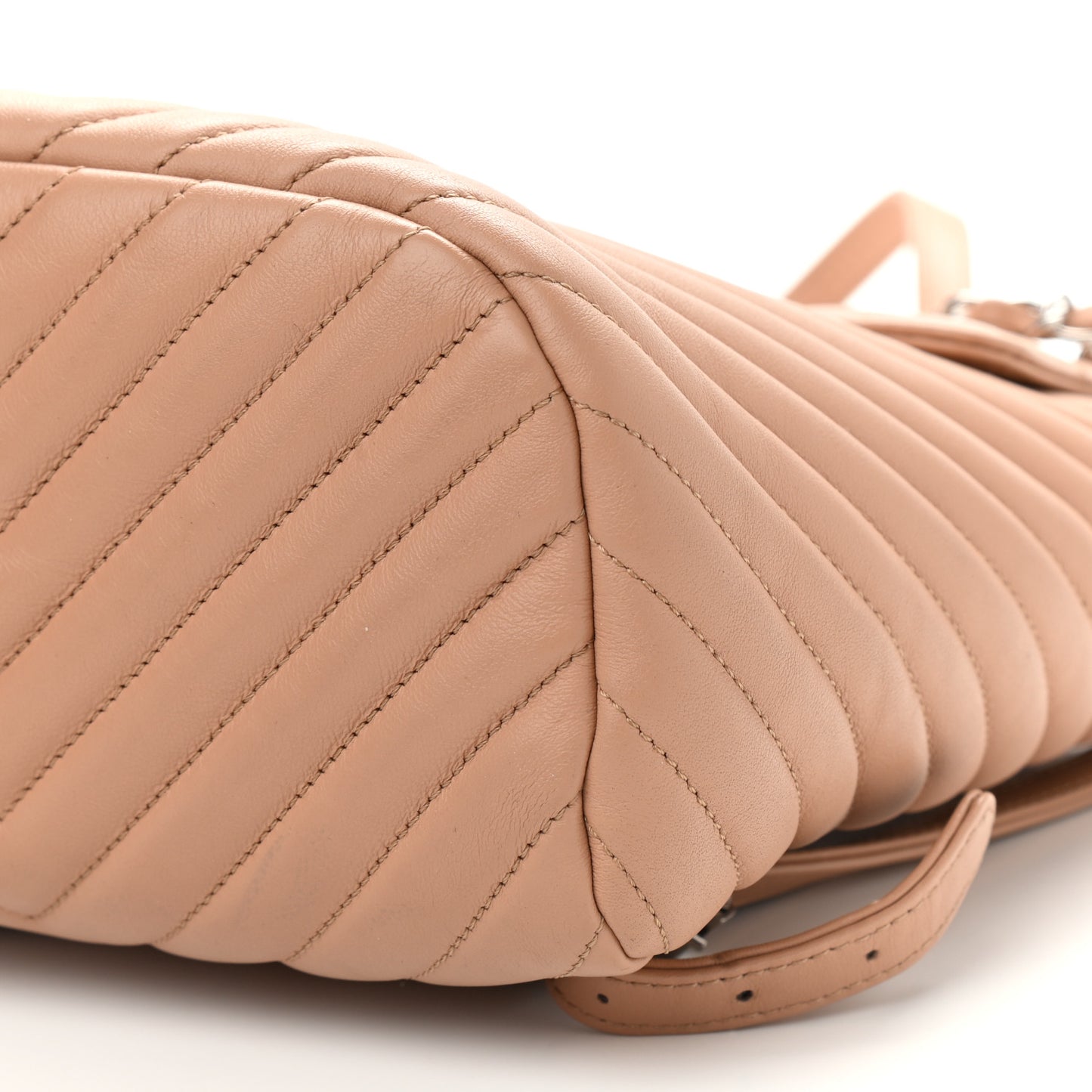 Calfskin Chevron Quilted Small Urban Spirit Backpack Beige